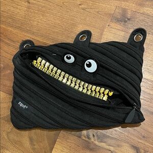 Zipit Black Monster Zipper Pouch
